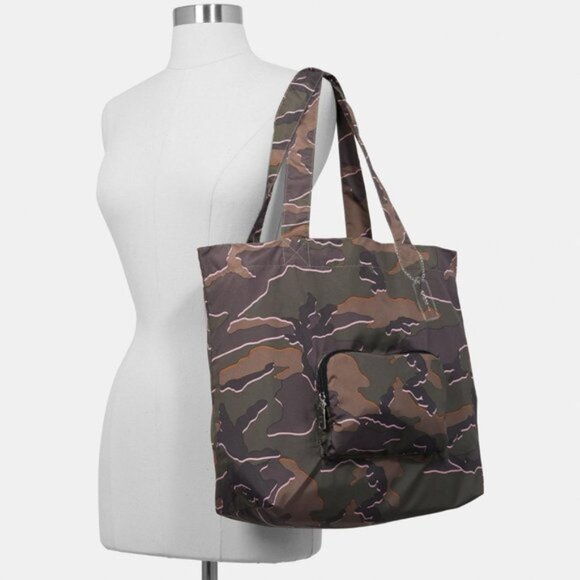 Coach Nylon Packable Tote in Camo Print - Picture 4 of 12
